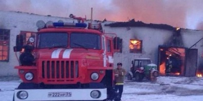 Под Белгородом горел производственный гараж