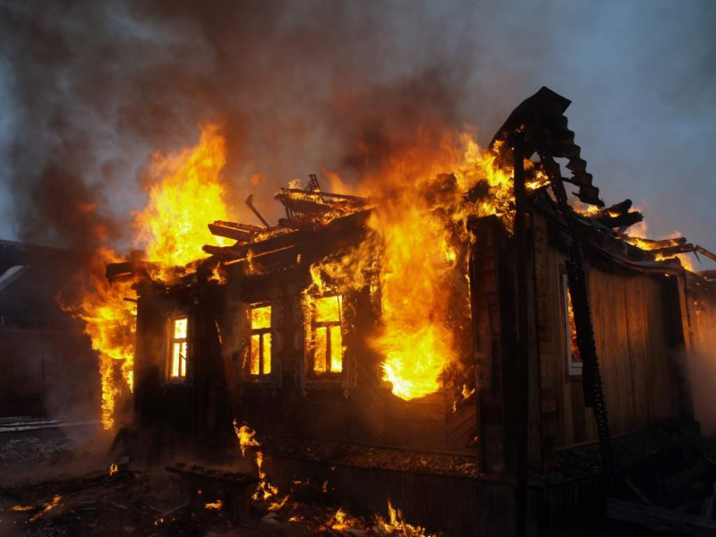 В Алексеевке при пожаре погибли отец и сын