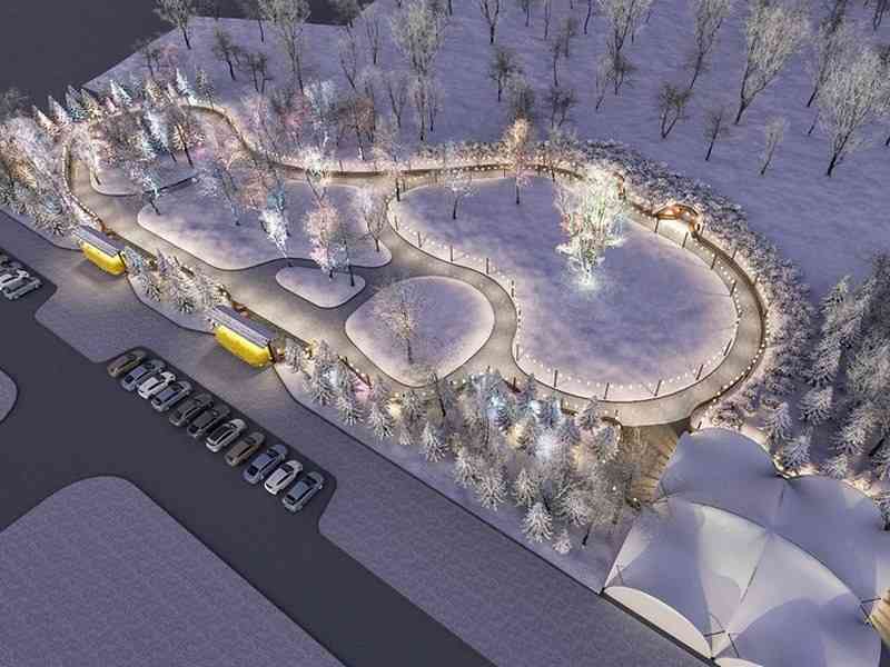 В Белгороде началось строительство ледовой дорожки