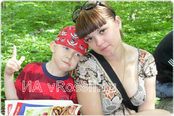 Жительница Белгорода Татьяна Головина с сыном