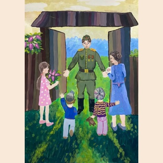 Живой! Победа в глазах родных.