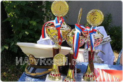 А так выглядят призы – кубки и медали