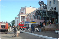 Учения проходили возле здания железнодорожного вокзала станции Брянск - Орловский 