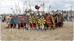 Викинги облачились в шлемы, вооружились копьями, топорами, луками…