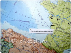 На карте отмечено место гибели нашего земляка