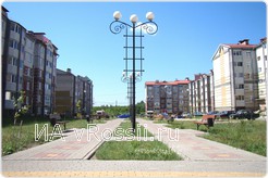 Аллея в микрорайоне Юго-Восточный